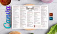 do a canva design menu for your restaurant