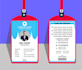 create an office, press, staff, and student id card design