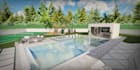 create backyard, patio, pool, frontyard, landscape design