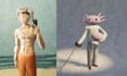 do a geometric  painted  surreal illustration of anything you can imagine