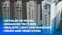 do architectural 3d building integration to a drone footage