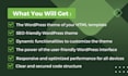convert HTML template to wordpress theme