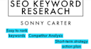 do seo keyword research and competitor analysis