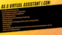 be your virtual assistant in english and spanish