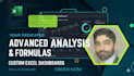 do expert excel data entry, cleanup, formatting, formula writing and analysis