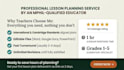 create international curriculum lesson plans and worksheets