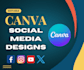 design social media posts through canva