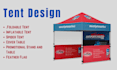 design tent, table cover, flag and canopy tent