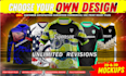 design custom sportswear fashionwear 2d or 3d mockups any kind of apparels