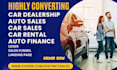 car dealership auto dealership car rental auto finance motorbike leads website