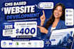 build cms website using wordpress, webflow, shopify, wix and squarespace
