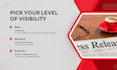 write and distribute a press release to premium outlets