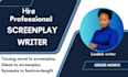 convert your novel to screenwriting, movie tv series scriptwriter film tv script