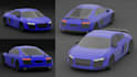 do 3d modeling low poly vehicle