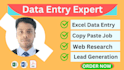 do data entry, web research and copy paste job