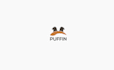 design improving over time puffin bird logo