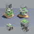 create low poly 3d game assets or environments