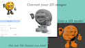 convert your 2d image into a 3d model using ai or cad tools
