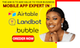airtable servicenow app engine softr landbot bubble, 12 testers for app,