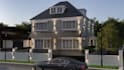 design and 3d render villa, house and home exterior