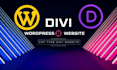 design wordpress website with divi theme, divi builder