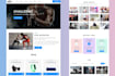 create unique modern responsive website design with HTML CSS bootstrap and js