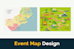 design high quality event map illustration