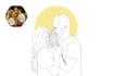 draw custom portrait, minimalist line drawing from photo