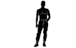 create professional and detailed black and white silhouette