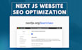 develop seo optimized nextjs website,next 13 app, single page app with expertise