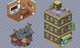 create building or isometric pixel art