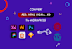 convert xd, PSD, figma design to wordpress