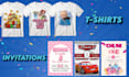 design custom chip bags, invitations and tshirts for kids
