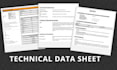 design your specs sheets and technical data sheets