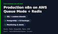 set up self hosted n8n on AWS with queue mode, SSL and backups