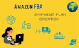 create amazon fba shipment plan and print label for your inventory