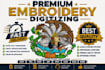do embroidery digitizing into dst pes emb files