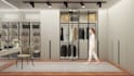 design a custom closet, wardrobe or dressing room in 3d