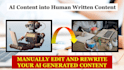 rewrite your ai generated content and add human touch