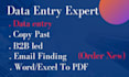 do competently perform proper data entry, copy past, typing job,