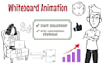 create custom whiteboard animations or 2d animated explainer video