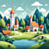 do fantasy watercolor concept art background illustration