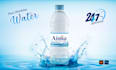 do premium water bottle label design with 3d mockup