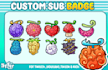 design custom subs badge for your twitch,kick and youtube