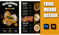 do an amazing menu design, food menu, restaurant menu