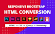 convert figma to html, psd to html responsive bootstrap 5