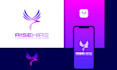 design modern app icon, digital logo and minimalist colorful gradient apps