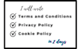write your website terms and conditions, privacy policy in 48 hours