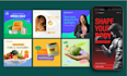 create a modern, business social media design