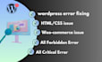 solve any kind of wordpress critical error, bug, and responsive issues